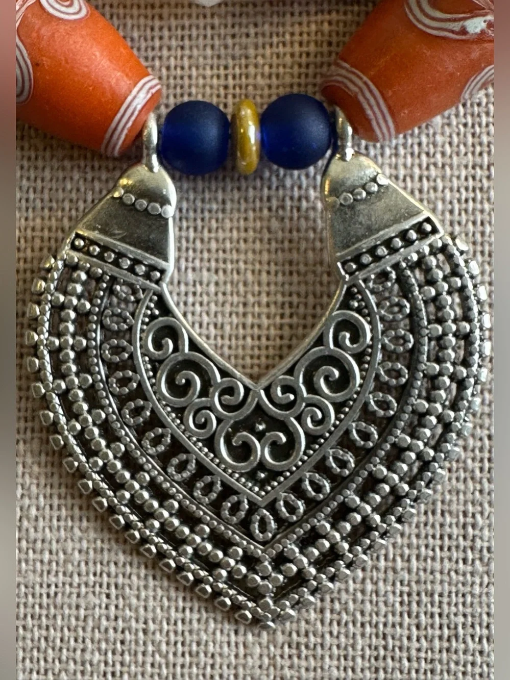 Handmade orange african